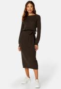 BUBBLEROOM Amira knitted dress Brown S