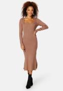 BUBBLEROOM Osminda knitted cut out dress Brown XS
