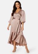 Bubbleroom Occasion Gilda Wrap Dress Mole 2XL