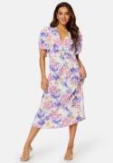 Bubbleroom Occasion Neala Puff Sleeve Dress White / Floral 46