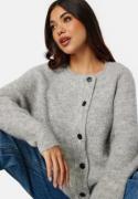 SELECTED FEMME Slflulu LS knit short cardigan Light Grey Melange XL