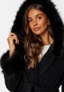 Chiara Forthi Charisma Wool Blend Coat Black XL