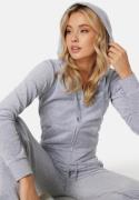 Juicy Couture Robertson Classic Velour Hoodie Silver Marl S