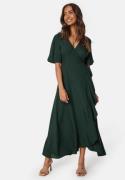 Happy Holly Ellinor Viscose Dress Dark green 48/50