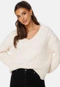 GANT Textured Cotton V-Neck Sweater Cream L