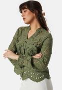 ONLY Onlbine Lalisa Emb Top Olive Green M