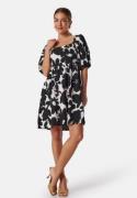 BUBBLEROOM Puff Sleeve Short Dress Patterned S