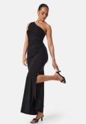 BUBBLEROOM One Shoulder Maxi Dress Black S