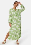 Happy Holly V-neck Raglan Viscose Dress Green/Patterned 44/46