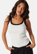 BUBBLEROOM Contrast Rib Tank Top White S