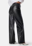 BUBBLEROOM Straight PU Trousers Black 46