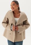 BUBBLEROOM Ava High Neck Short Coat Light beige 38