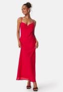 Bubbleroom Occasion Waterfall Slip Ankle Dress Red XL