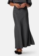 BUBBLEROOM Slit Satin Skirt Grey 40