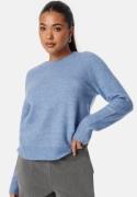 SELECTED FEMME Slflulu LS Knit O-Neck Endless Sky Detail:MELANGE S