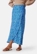 BUBBLEROOM Wrap Skirt Blue/Floral XS