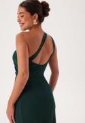 Bubbleroom Occasion One Shoulder Maxi Dress Dark green XXS