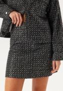 Pieces Pcroberta Hw Mini Sequins Skir Grey Denim S