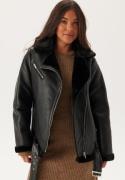 Pieces Pcnora Aviator Pu Jacket Black S