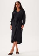 GANT Relaxed Satin Stripe Shirt Dress Black 36