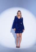 VILA Vibarina Glitter Dress Navy Blazer Detail:SEQUINS XL