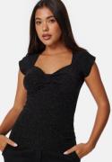 BUBBLEROOM Sweatheart Sparkling Top Black L