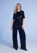 BUBBLEROOM Sequin Wide Trousers Black L