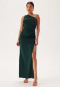 Bubbleroom Occasion One Shoulder Maxi Dress Dark green M