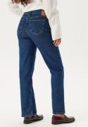 Pieces Pckelly Mw Straight Jeans Dark Blue Denim 26/32