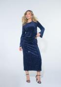 Happy Holly Sequin A-line Midi Skirt Midnight blue 48/50