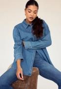 Pieces Pcmaisie Ls Denim Shirt Medium Blue Denim XL