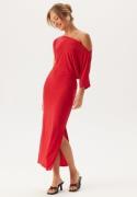 John Zack Off Shoulder Midaxi Dress Red XL (UK16)