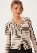 Pieces Pciris Cardigan  Birch Stripes:Black XS