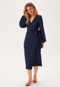 BUBBLEROOM Structure Wrap Dress Navy L