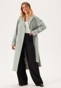 BUBBLEROOM Belted Midi Trenchcoat Dusty green 34