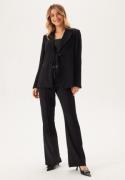 BUBBLEROOM Flared Structured Suit Trousers Black 46