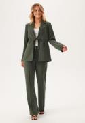 BUBBLEROOM Front Tie Structured Blazer Dark green 42