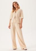 Happy Holly Soft Wide Leg Pants Light beige 44/46