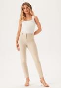 BUBBLEROOM Selene Stretchy Ankle Push-Up Trousers Light beige 42