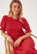 Happy Holly Short Sleeve Smock Dress Red 40/42