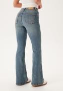 BUBBLEROOM High Flare Superstretch Jeans Blå sliten (Blue worn) 46