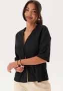 Happy Holly Soft Short Sleeve Blazer Black 40/42