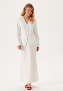 BUBBLEROOM Linen Blend Maxi Skirt Offwhite 36