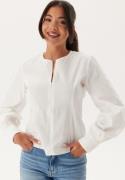 BUBBLEROOM Zip Cotton Blouse White 42