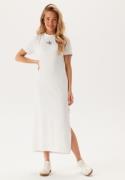 Calvin Klein Jeans Monologo Long Rib Tee Dress Yaa Brilliant White M