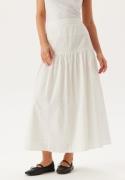 SELECTED FEMME Slfhannah Mw Long Broderi Skir Bright White 44