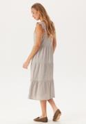 VERO MODA Vmlinn Sl Calf Button Dress Moon Rock Detail:melange L