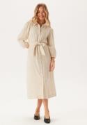 YAS Yasflaxy 3/4 LINEN SHIRT DRESS Birch 44