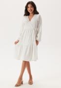 Happy Holly Jersey Structure Wrap Dress White 52/54