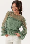 Happy Holly Lace Blouse Dusty green 48/50